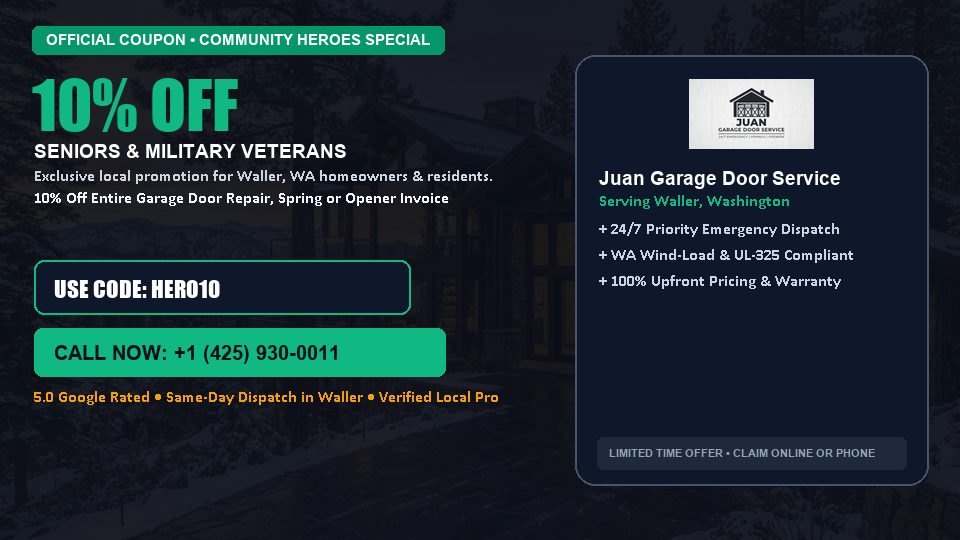 Juan Garage Door Service 10% OFF Seniors & Military Veterans