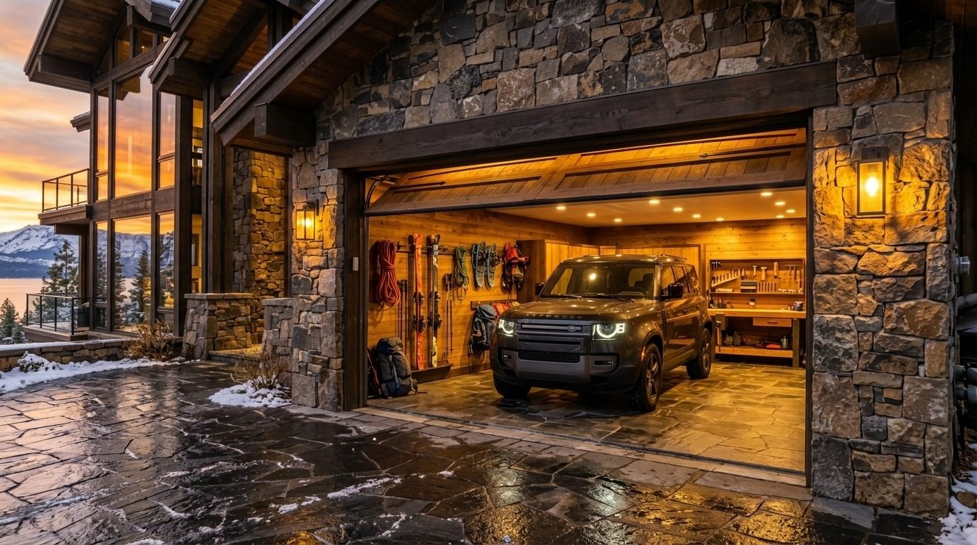 Juan Garage Door Service Overhead Garage Door Gliding Open in Summit, WA